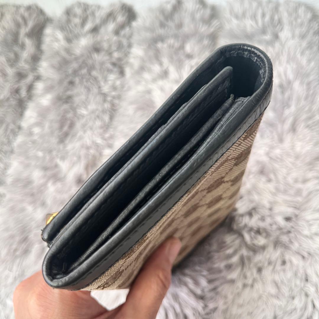 良品✨レア　GUCCI 長財布　スタッズ　GGキャンバス ブラック　メンズ