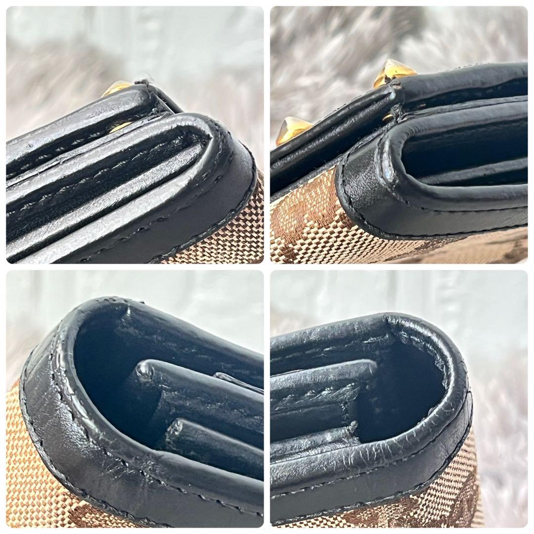 良品✨レア　GUCCI 長財布　スタッズ　GGキャンバス ブラック　メンズ