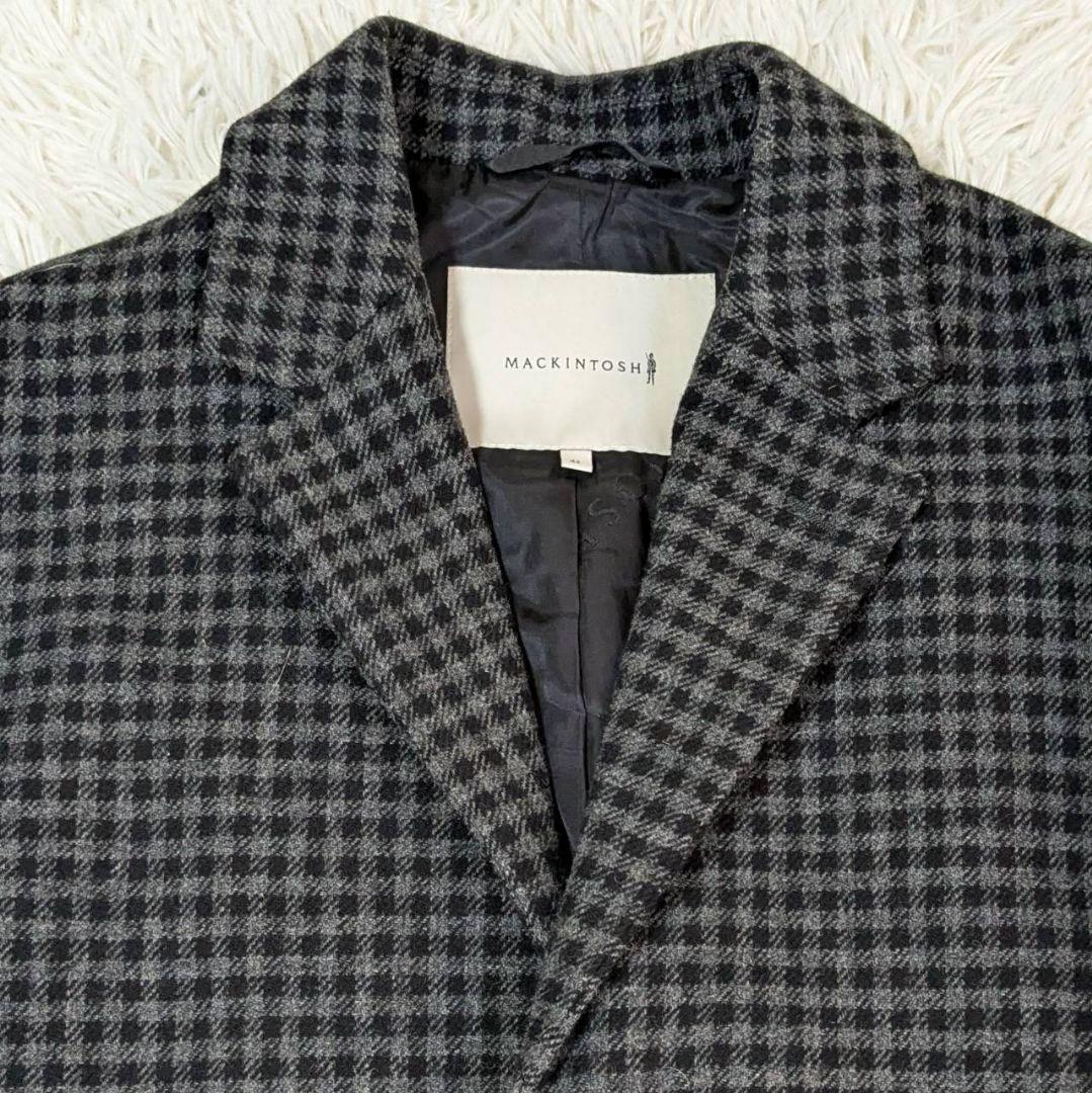 マッキントッシュ チェスターコート シェパードチェック ギンガムチェック 42