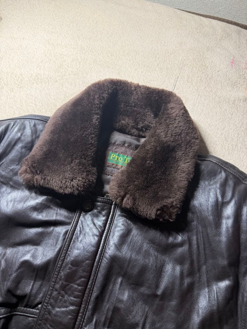 90s 本革 レザージャケット フライトジャケット　ボンバー G1 XL