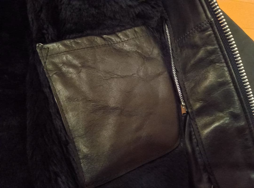 美品SCHOTTシングルライダース14134黒ブラック米国製オイルドカウレザー