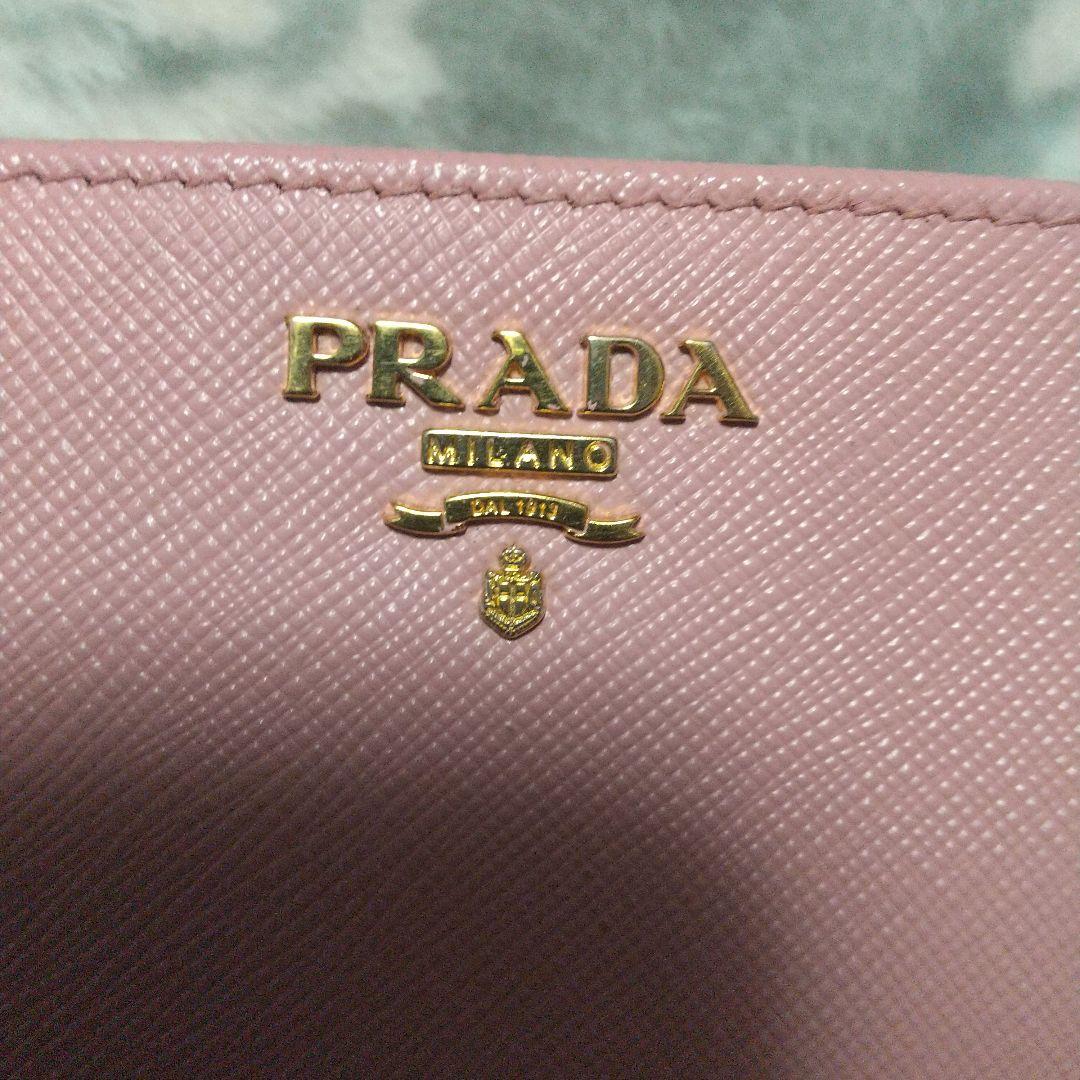 PRADA サフィアーノピンク 二つ折り財布