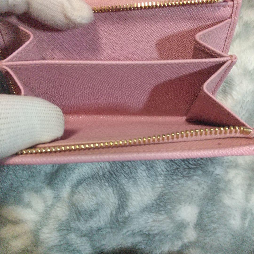 PRADA サフィアーノピンク 二つ折り財布