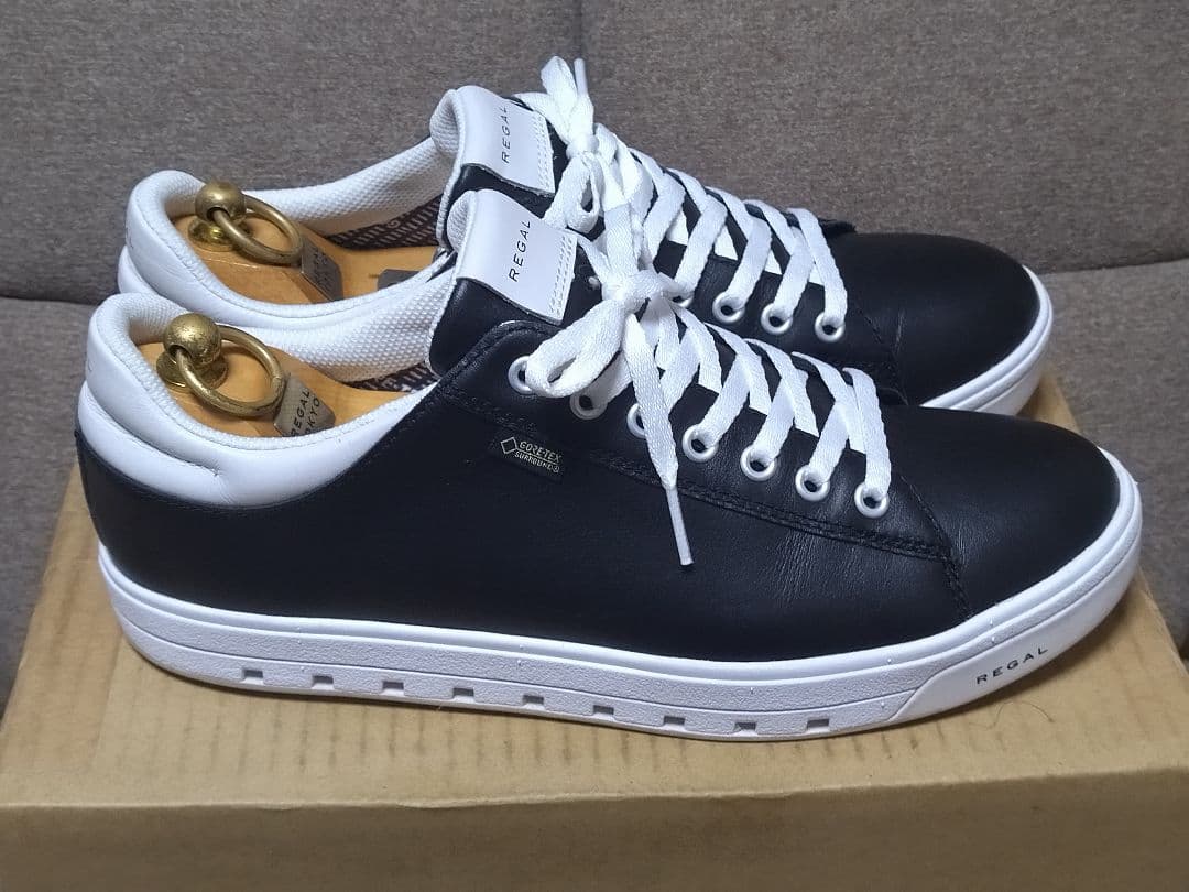 【美品】REGAL 25.5 ゴアテックス 黒 レザー スニーカー 51DL
