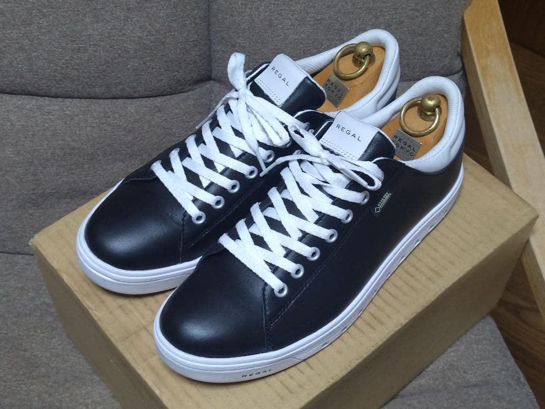 【美品】REGAL 25.5 ゴアテックス 黒 レザー スニーカー 51DL