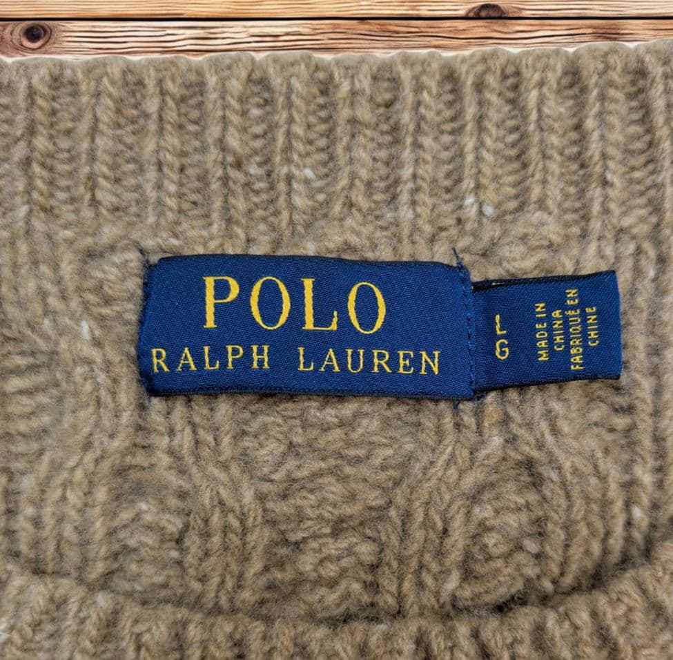 ✨希少✨POLO ポロラルフローレン ケーブルニット アランニット くるみボタン