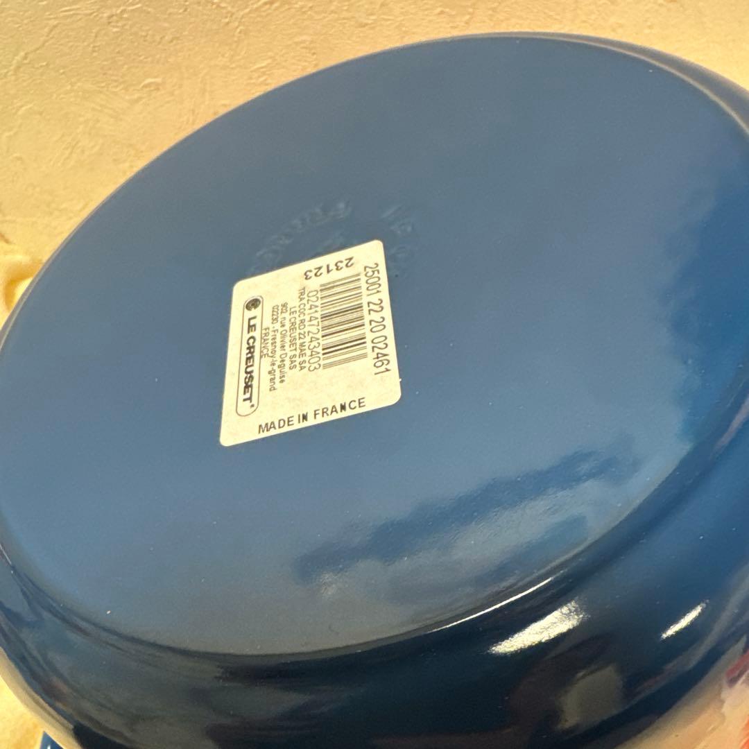 LE CREUSET マルセイユブルー　ココットロンド22cm 取扱説明書
