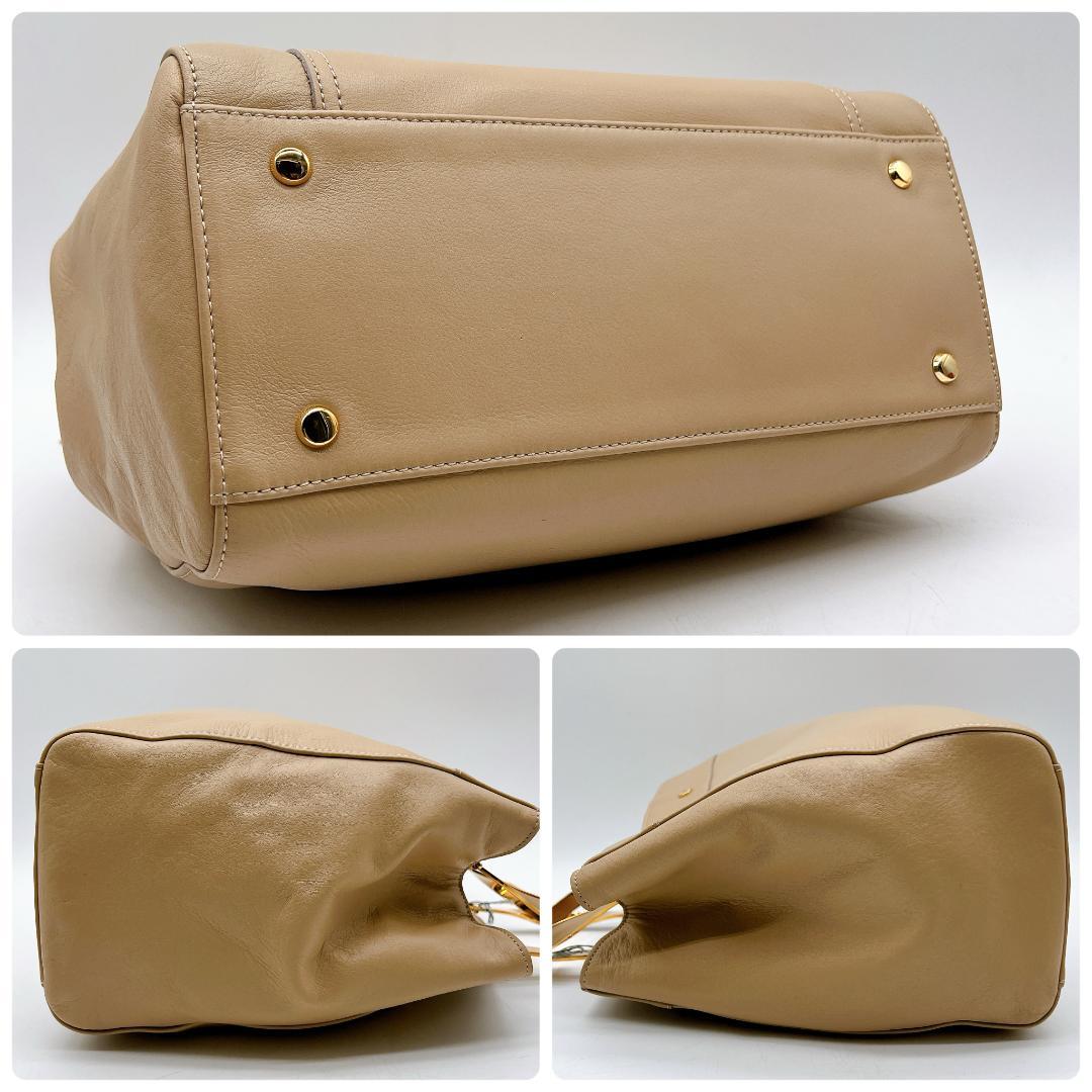 極美品WAKO ゴールドハンドル ハンドバッグ タッセル レザー f557