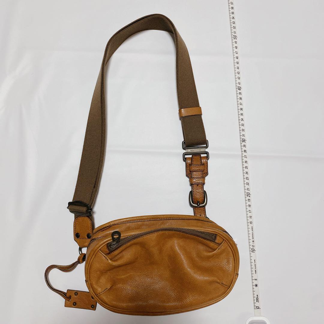 HERGOPOCH レザーボディバッグ キャメルカラー 日本製