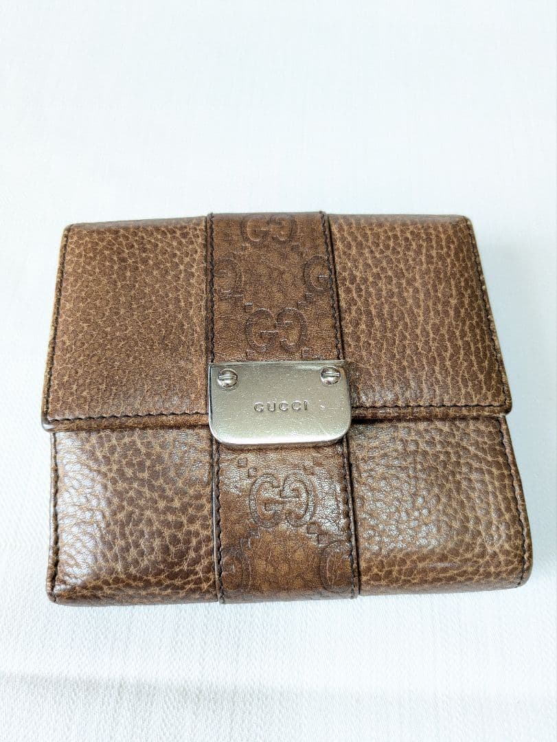 GUCCI ✨二つ折り財布 ブラウンレザー✨値下げしました