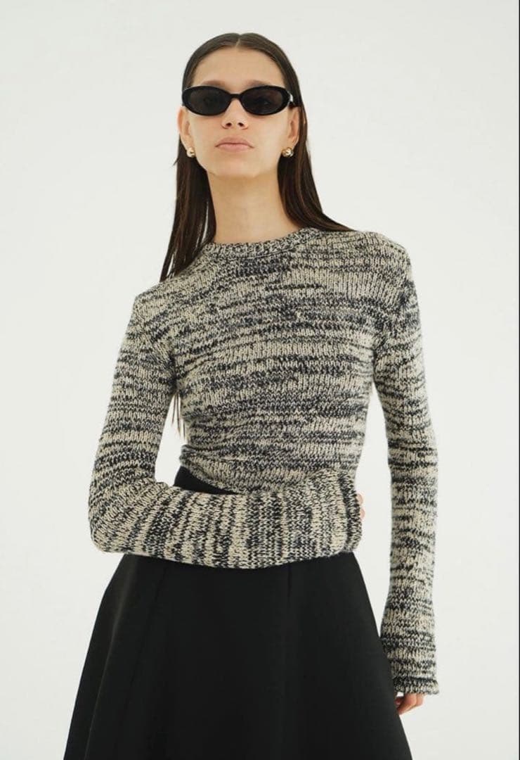 CLANE クラネ COTTON SHORT KNIT TOPS