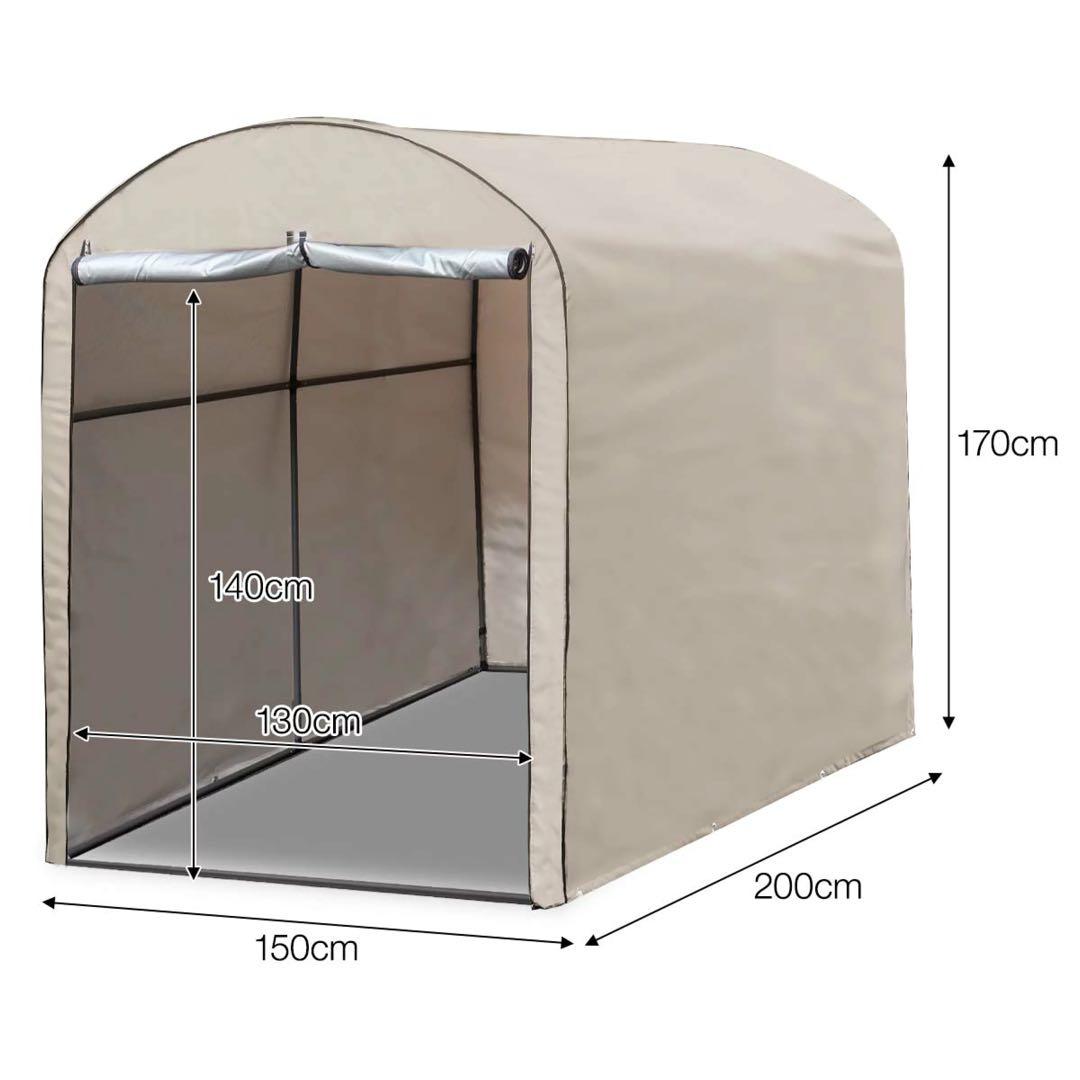 高耐候性カバー採用 自転車置き場 サイクルポート 家庭用 2台〜3台 UVカット