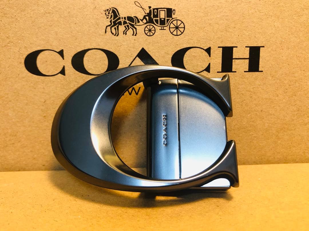 COACHコーチ新品正規品リバーシブルレザーベルト　回転バックル2個