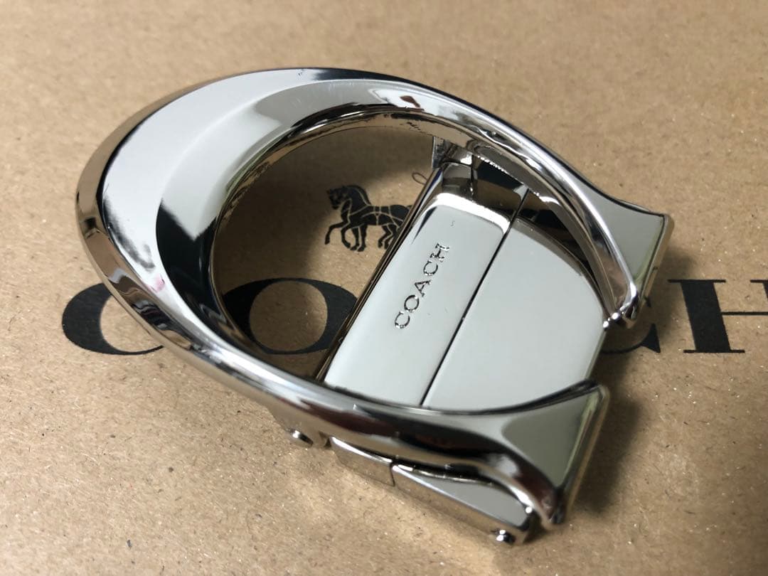 COACHコーチ新品正規品リバーシブルレザーベルト　回転バックル2個