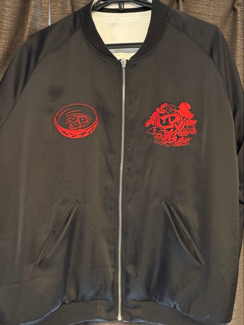 四兄弟　チンチロスカジャン 赤刺繍　サイズXL