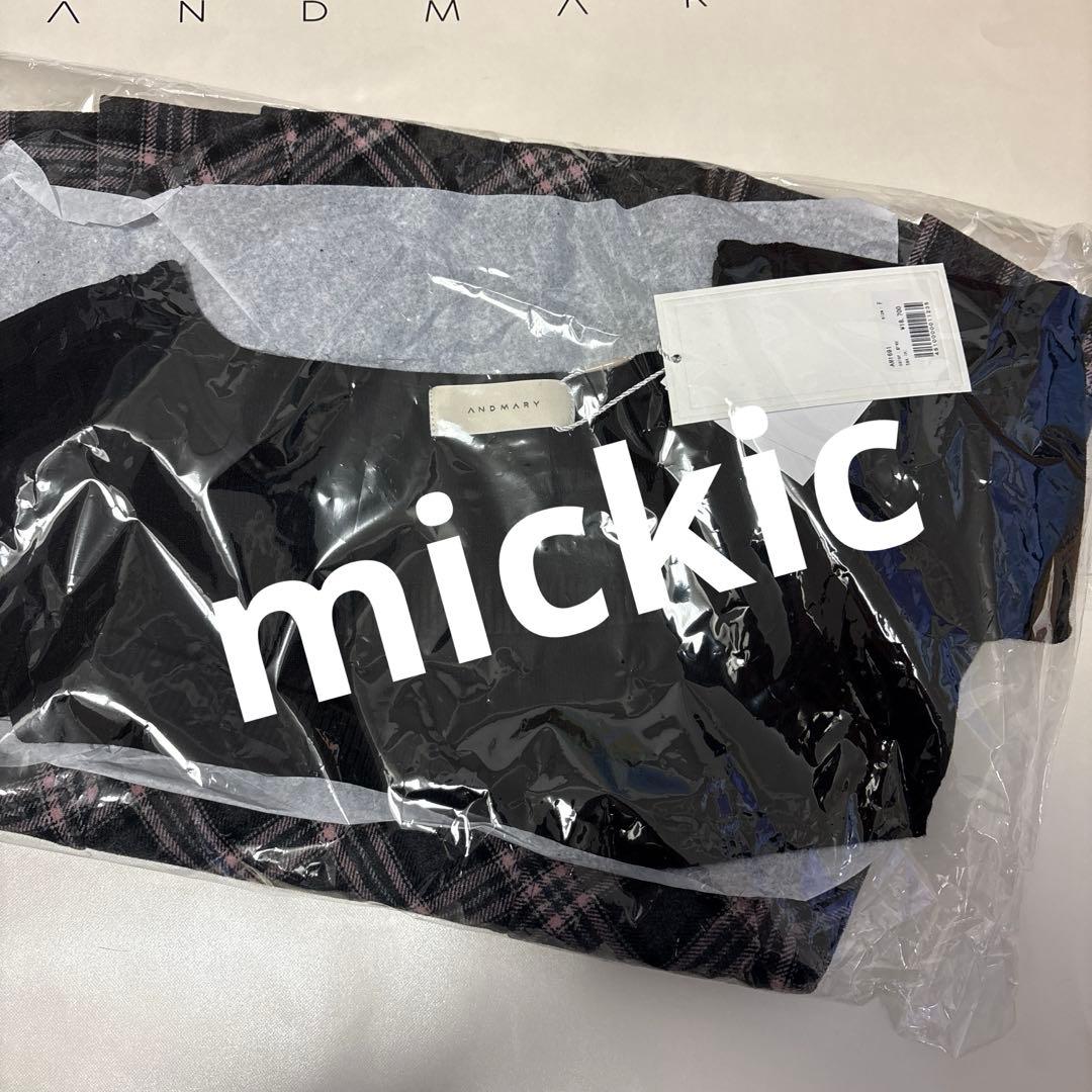 新品 AM1691 Selena check mini dress Gray