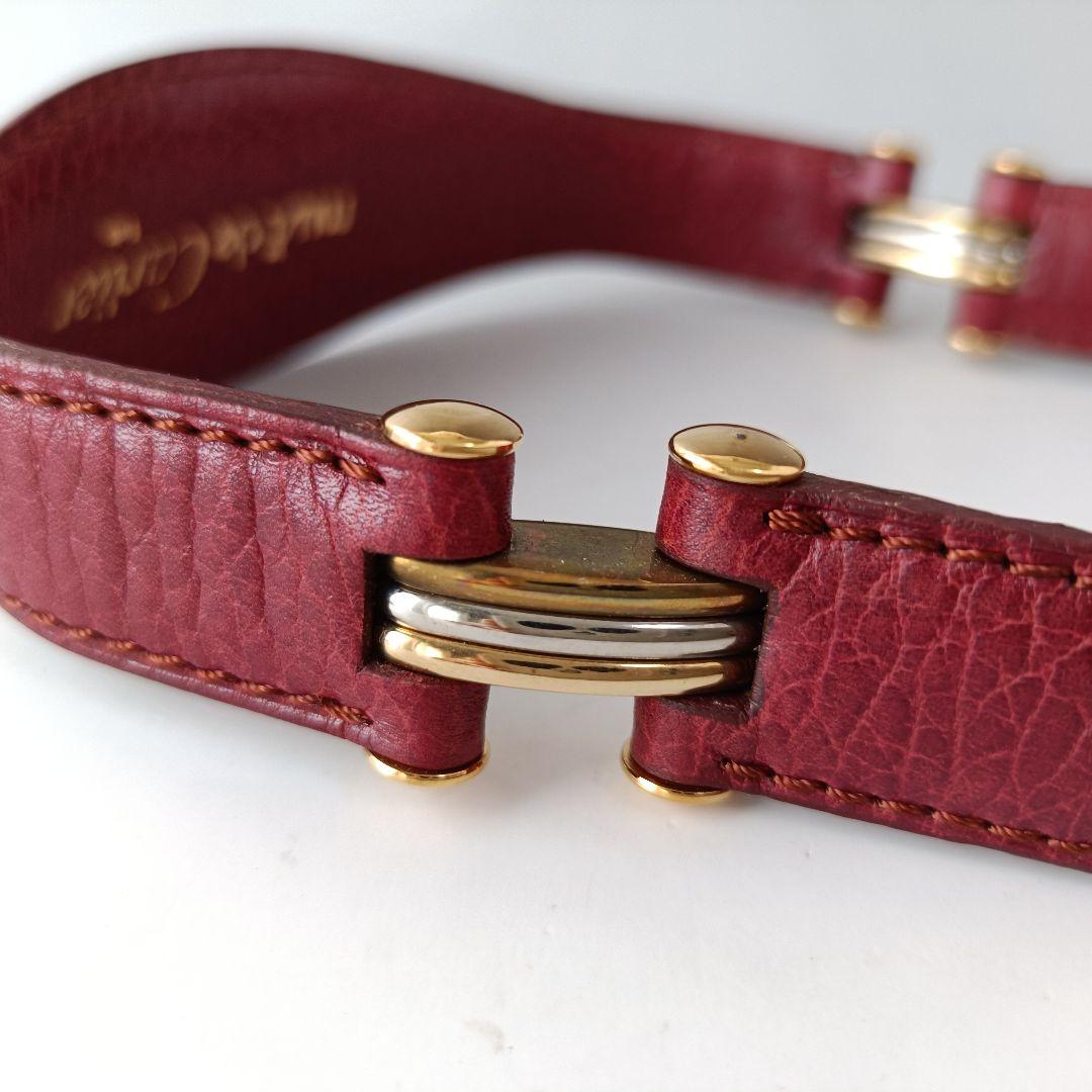 ✨美品✨ Cartier カルティエ マストライン ベルト ボルドー トリニティ