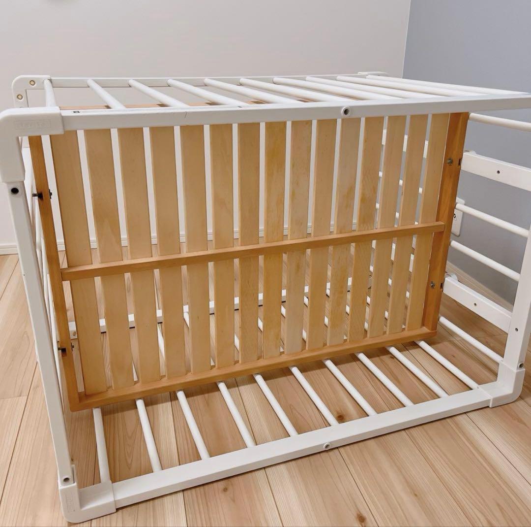 ※レオ( ´ ▽ ` ) ベビーベッド 木製ファルスカミニジョイントベッド