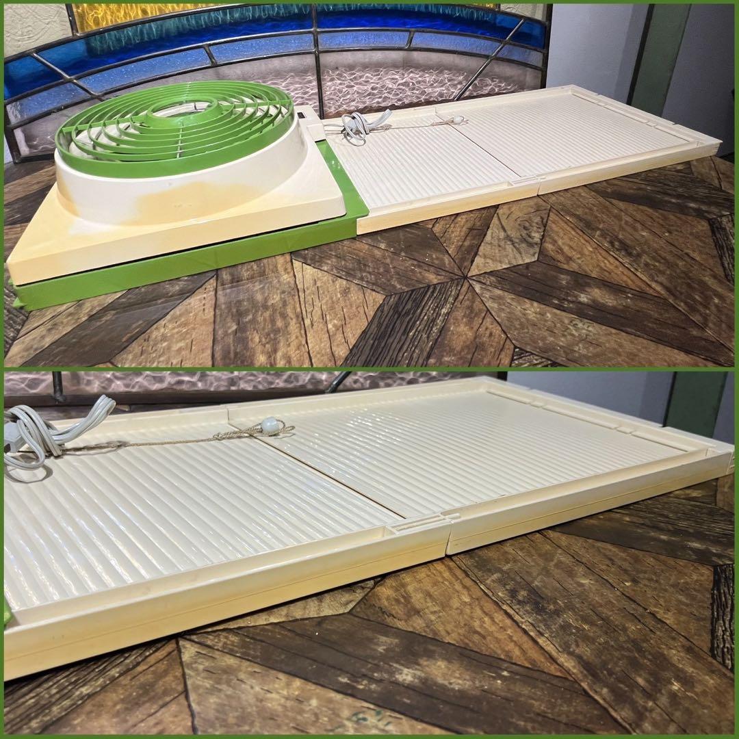 縦型 窓用換気扇 当時物 扇風機 緑 インテリア 昭和レトロ レトロポップ