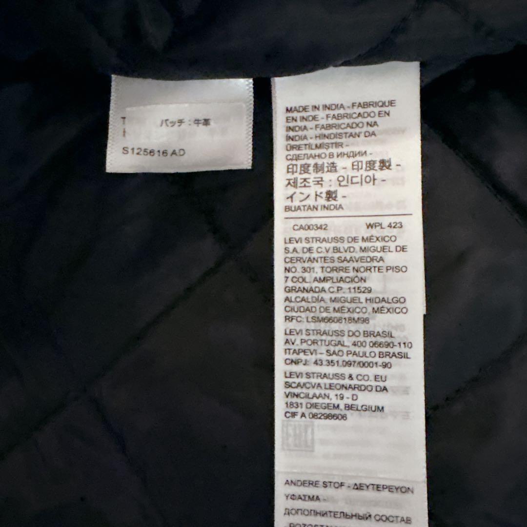 【新品タグ付】リーバイス 本革シープスキン 襟ボア レザージャケット L 黒