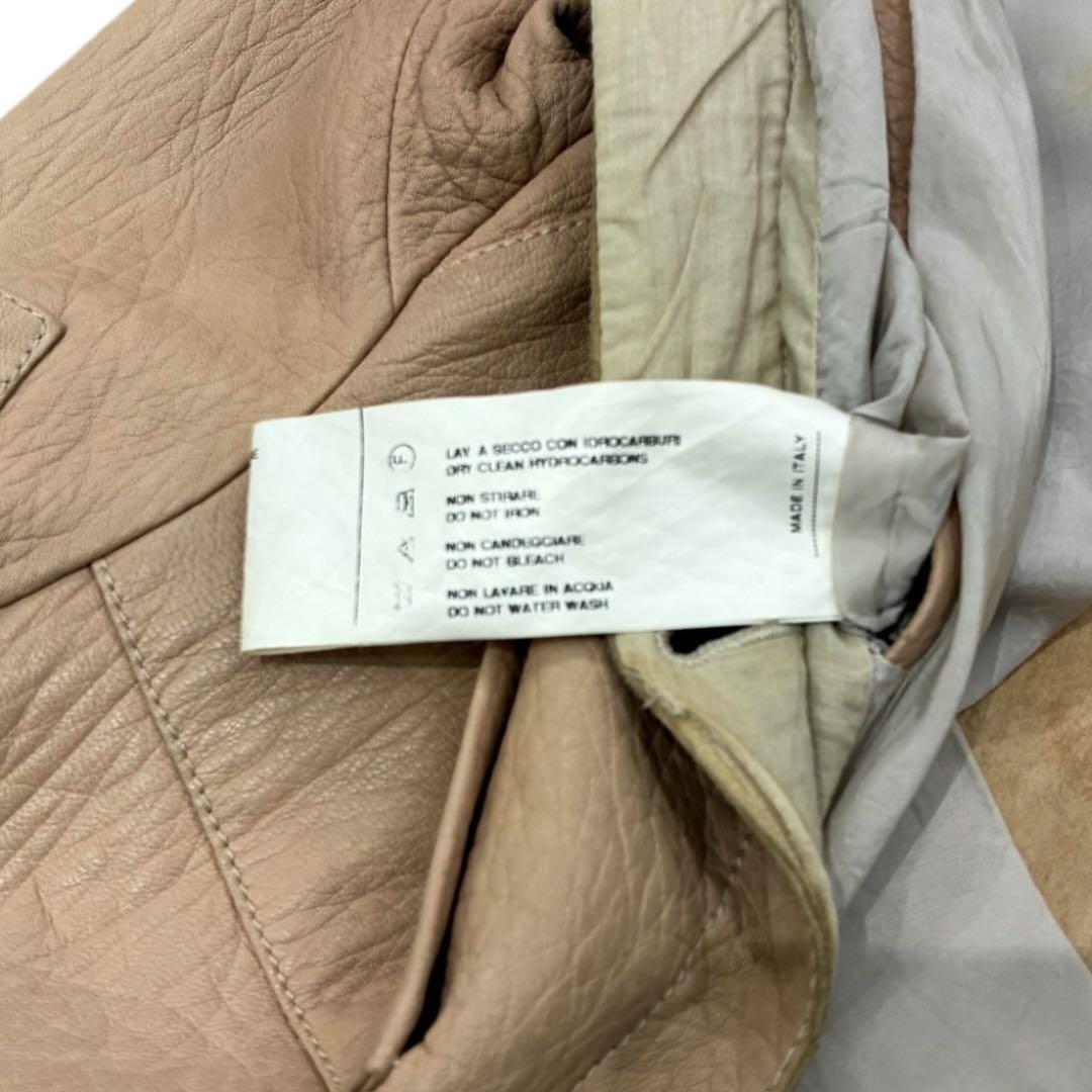 Rick Owens MADE IN ITALY ラムレザージャケット ベージュ