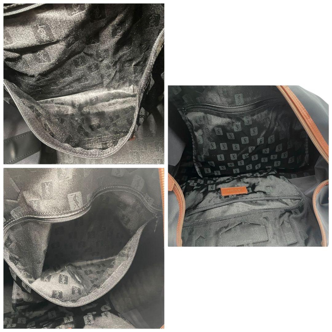 美品　イヴサンローラン　ボストンバッグ　ネイビー　ショルダー　2way　X