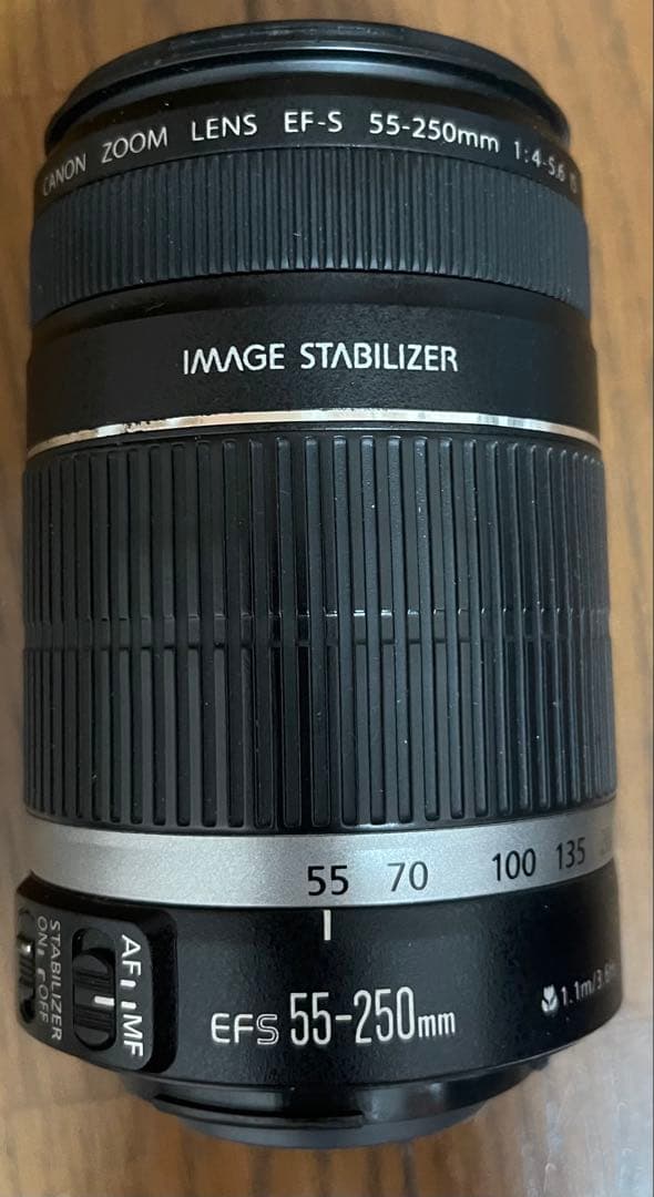 Canon EF-S 55-250mm レンズ　フード付き