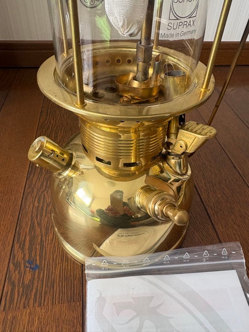 ゴールド　ペトロマックスHK500　リフレクター、社外ケース付き