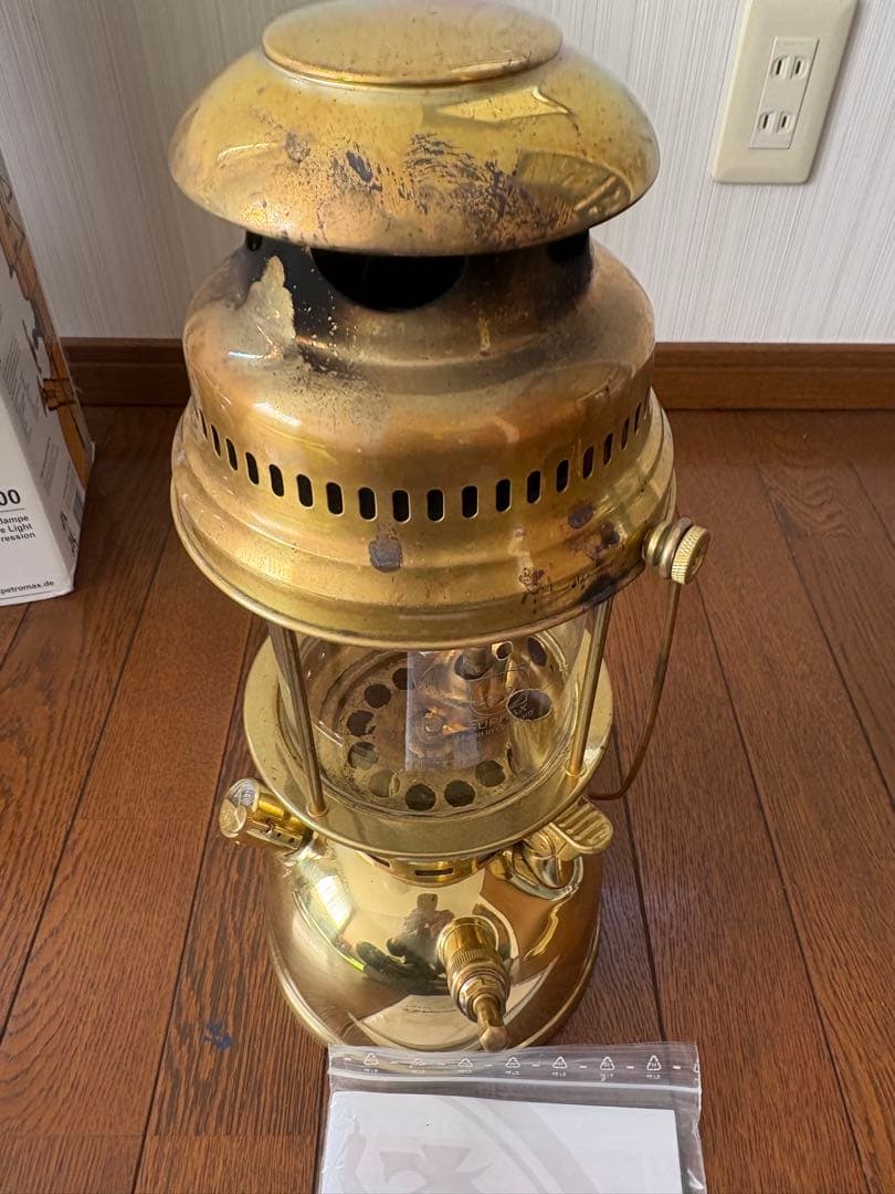 ゴールド　ペトロマックスHK500　リフレクター、社外ケース付き