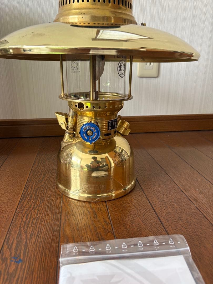 ゴールド　ペトロマックスHK500　リフレクター、社外ケース付き