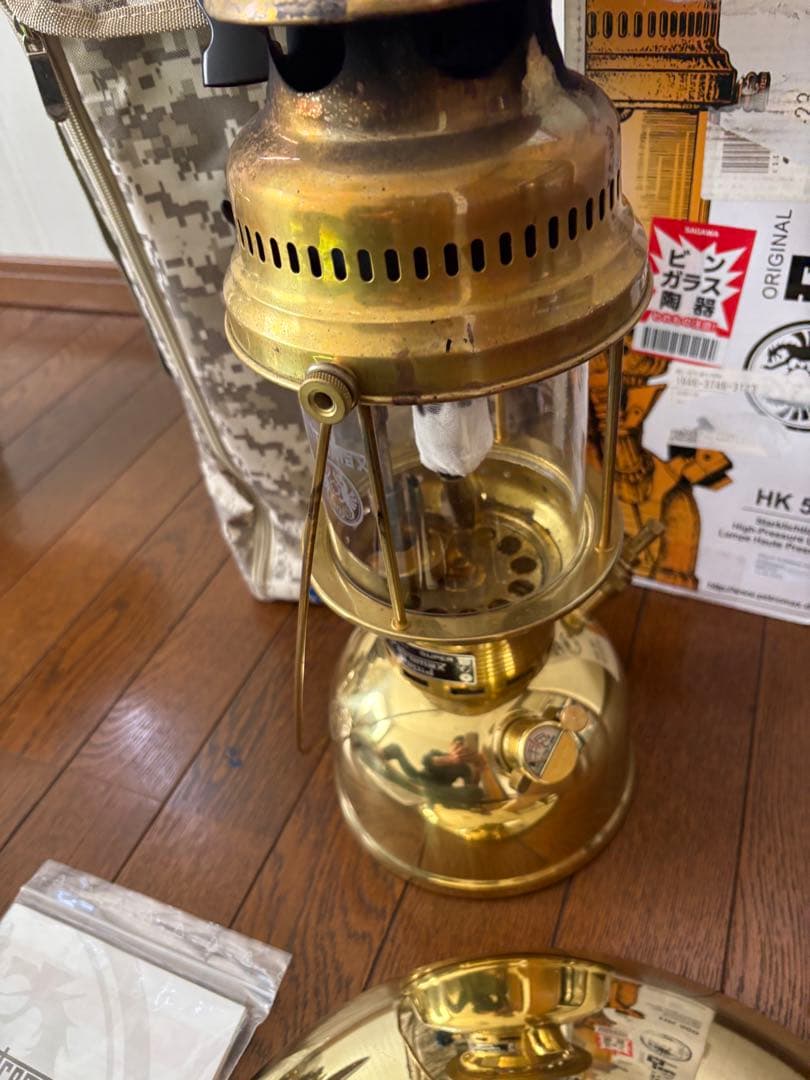 ゴールド　ペトロマックスHK500　リフレクター、社外ケース付き