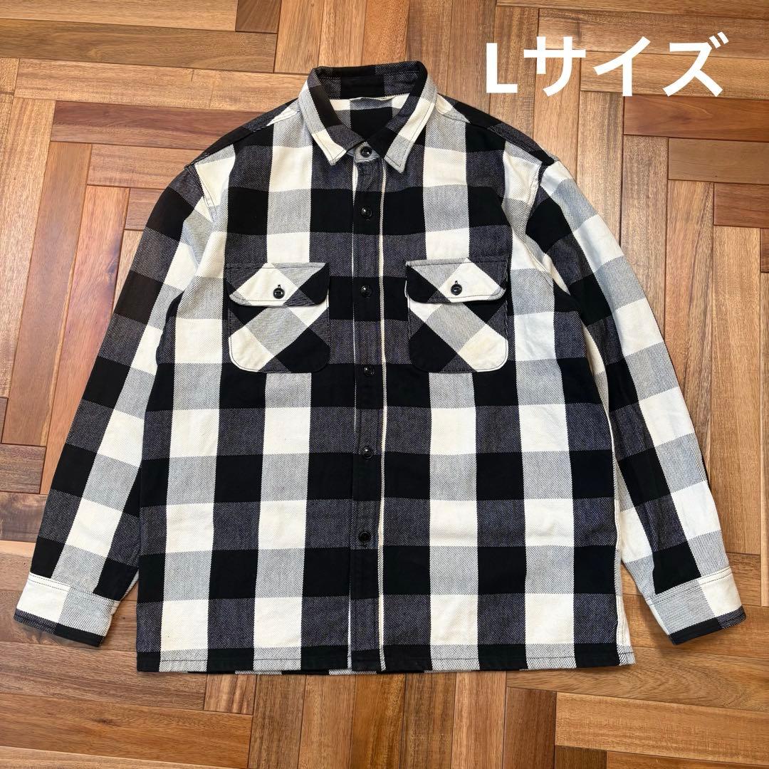 KJ着 COOTIE バッファローチェック ヘビネル　白黒 シャツ クーティー