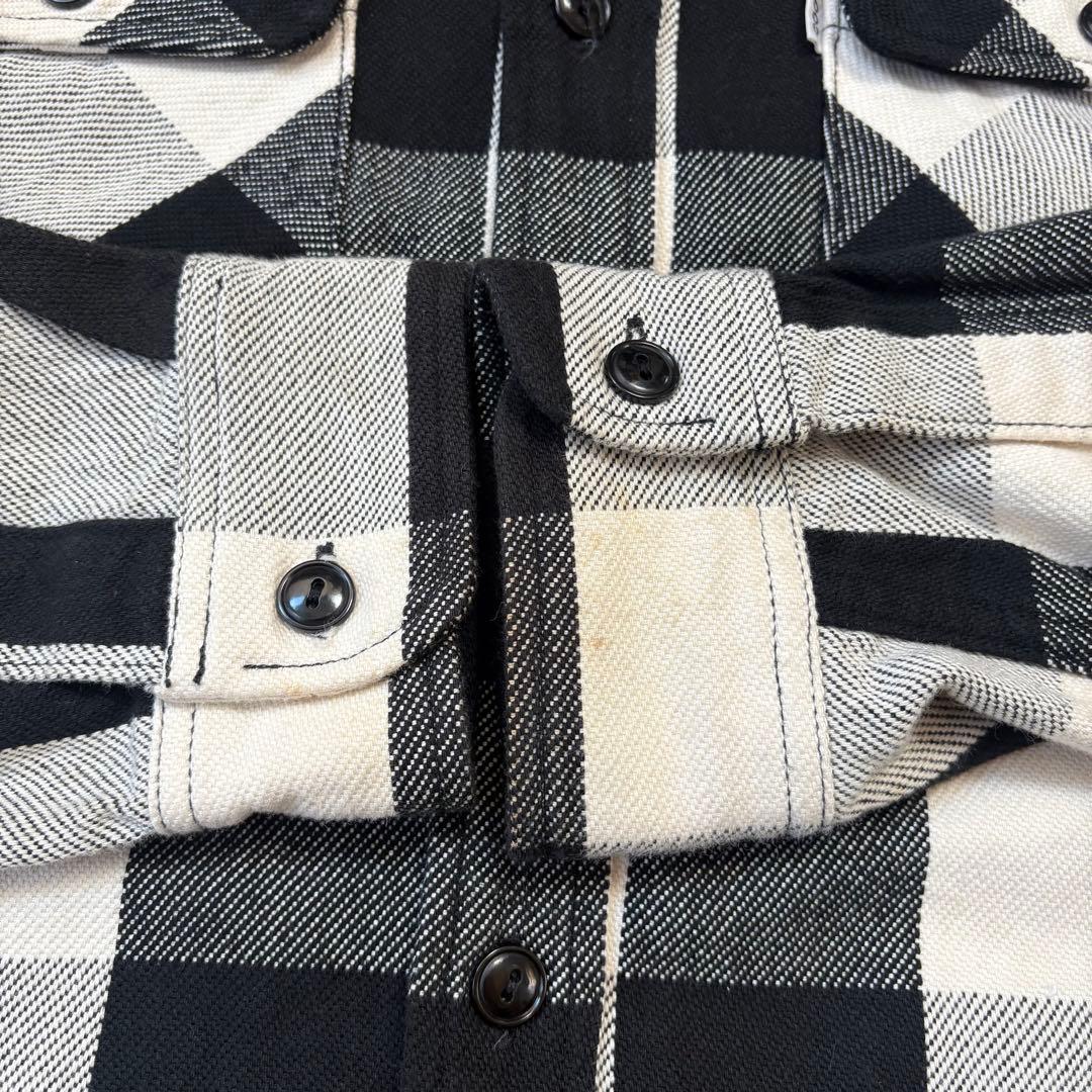 KJ着 COOTIE バッファローチェック ヘビネル　白黒 シャツ クーティー