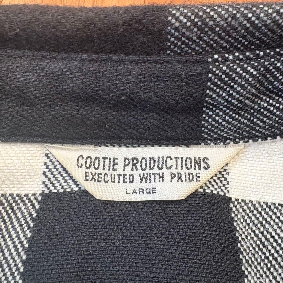 KJ着 COOTIE バッファローチェック ヘビネル　白黒 シャツ クーティー