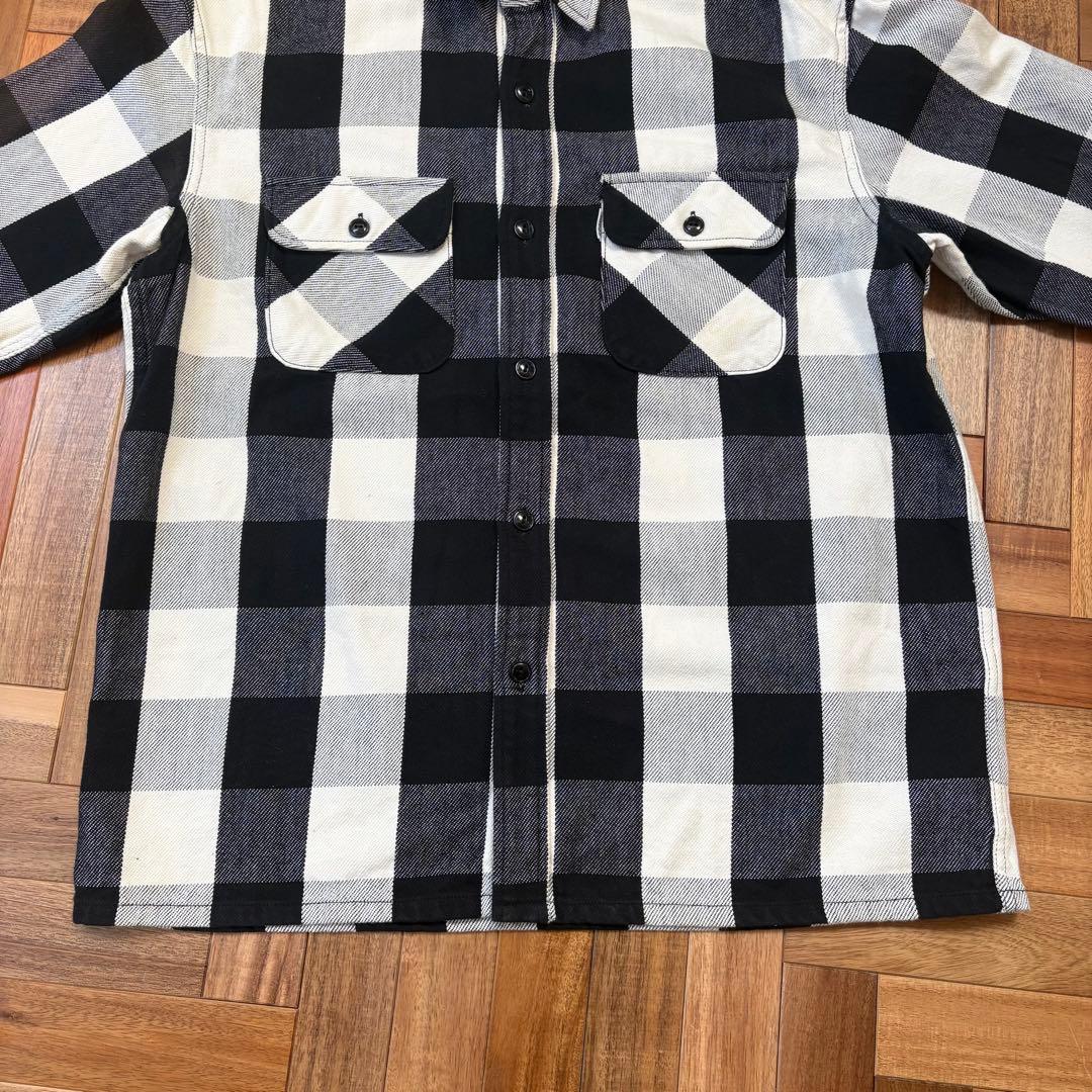 KJ着 COOTIE バッファローチェック ヘビネル　白黒 シャツ クーティー