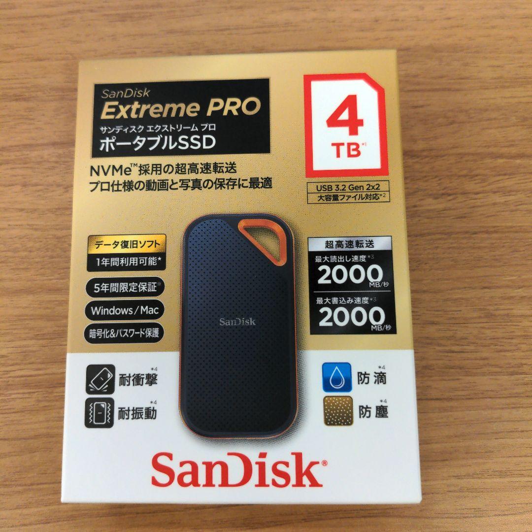 ポータブルSSD 4TB 新品未開封 サンディスク