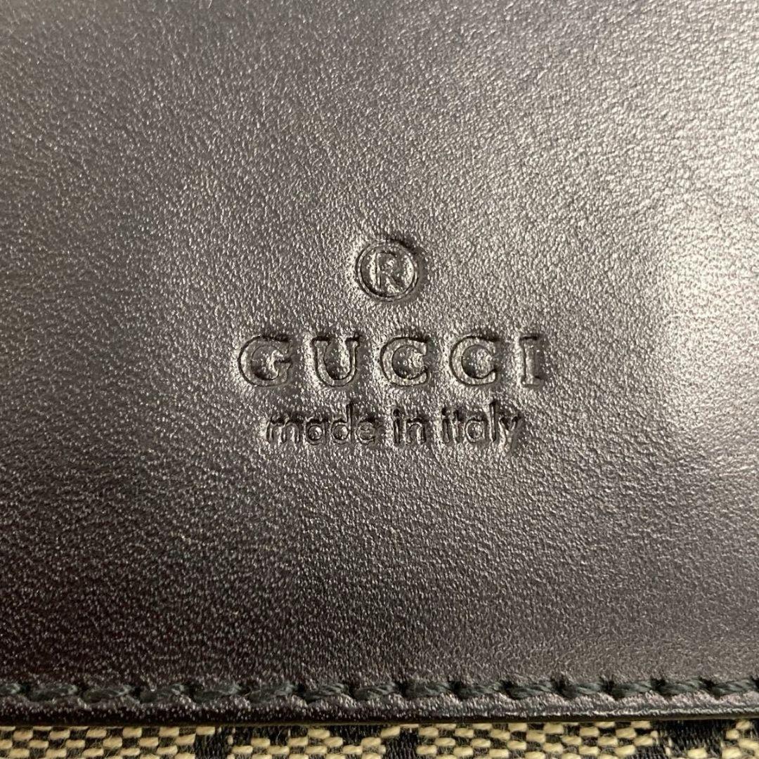 GUCCI グッチ GGキャンバス ボディバッグ レザー カーキベージュ極美品