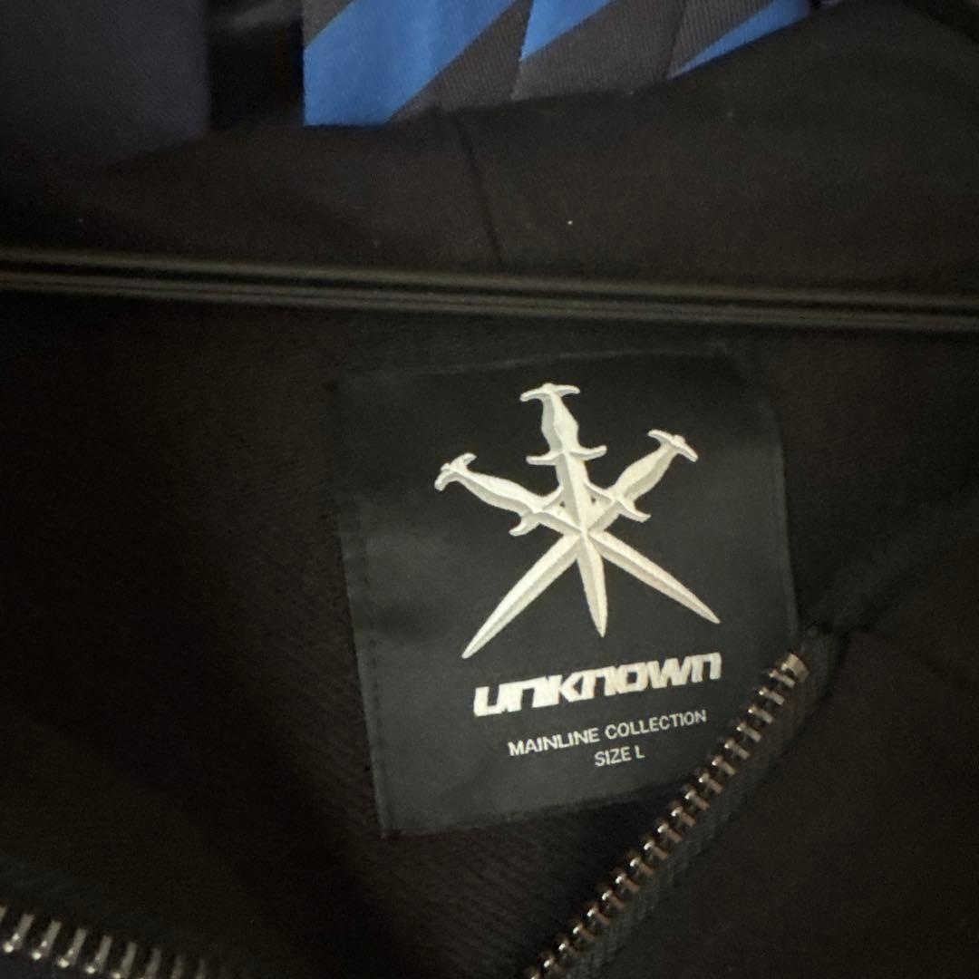 unknown 十字架 パーカー 正規品