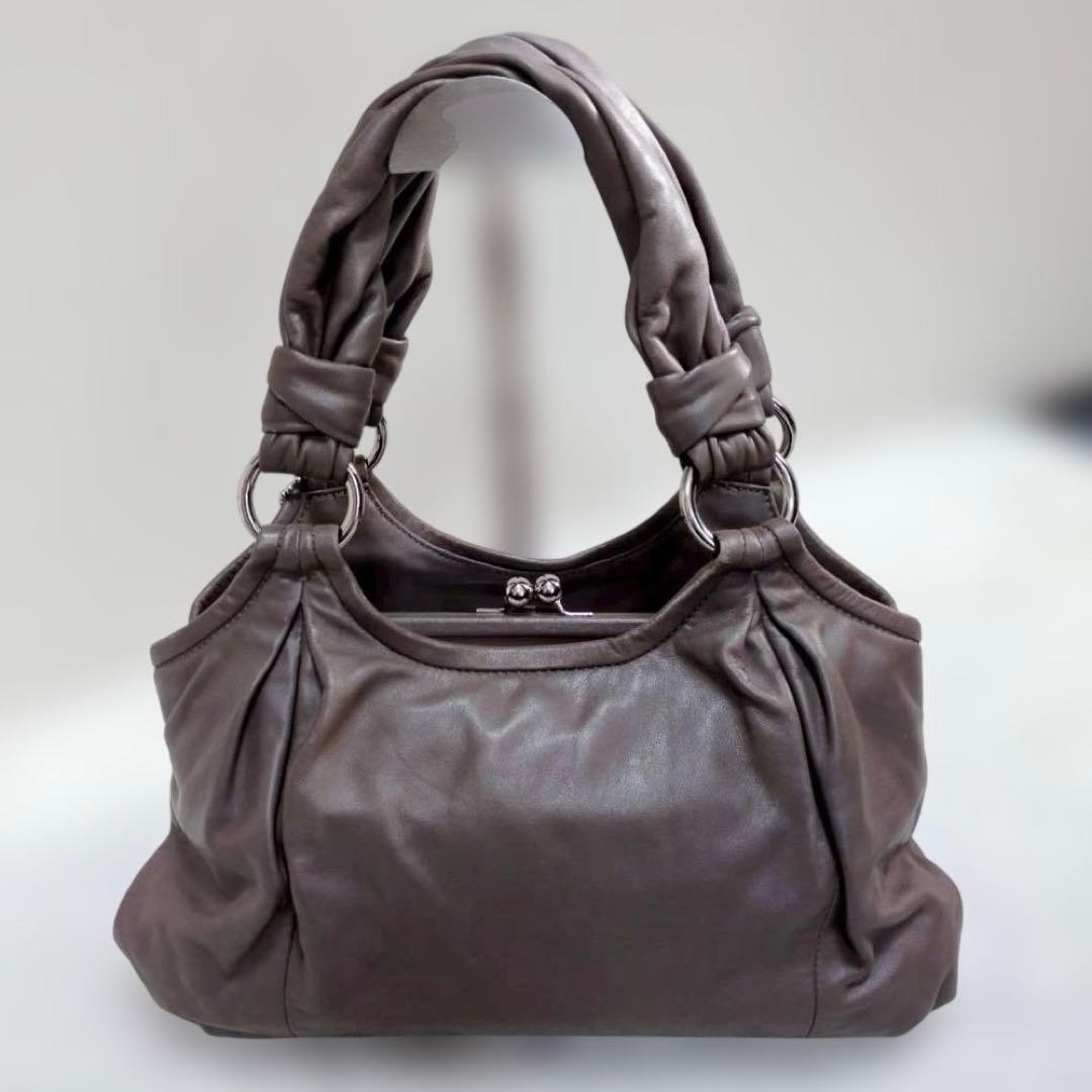 coach コーチ　ハンド　ワンショルダー　がま口　レザー　y2k