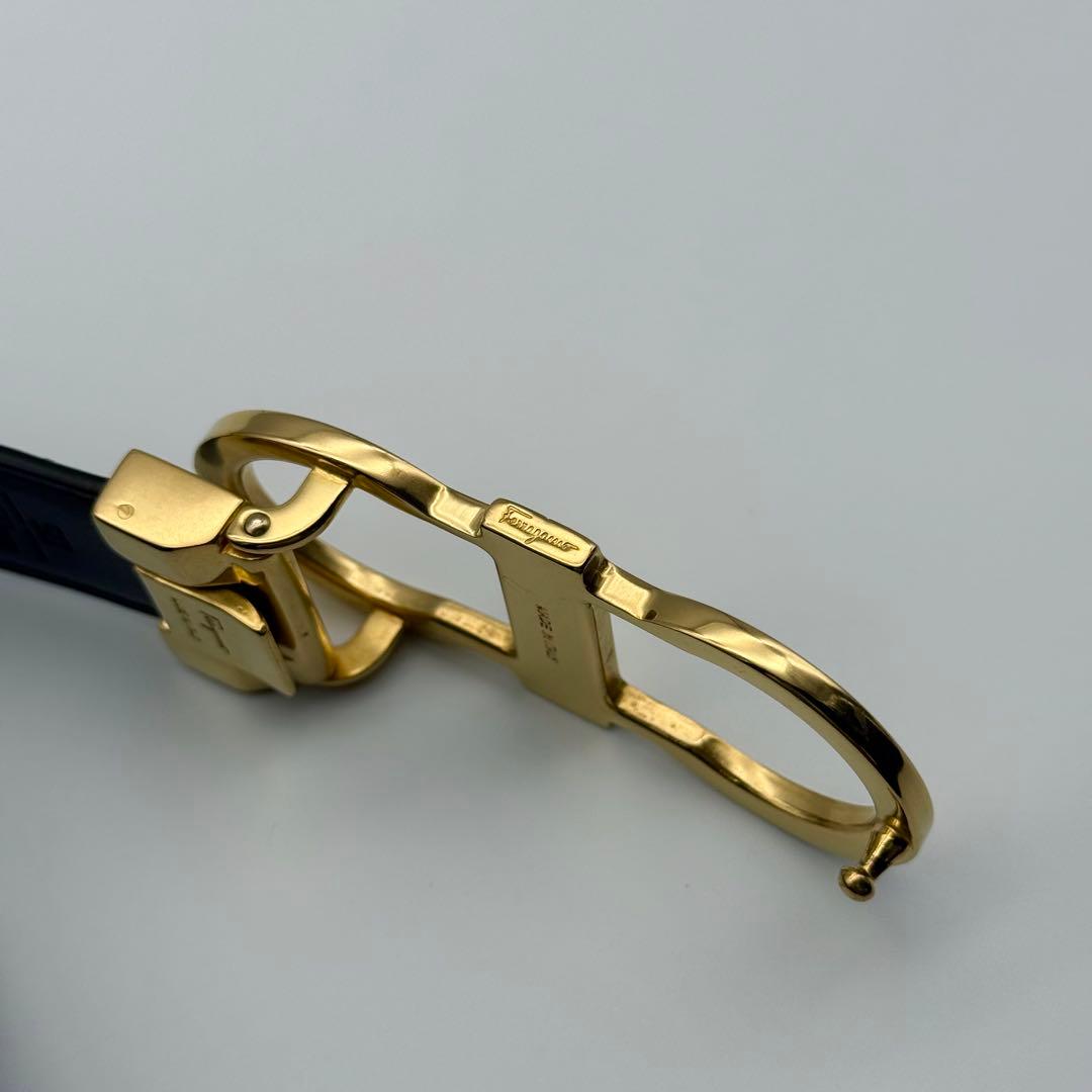 ✨良品✨フェラガモ ダブルガンチーニ 新品ベルト 本革 ゴールド金具 男女兼用