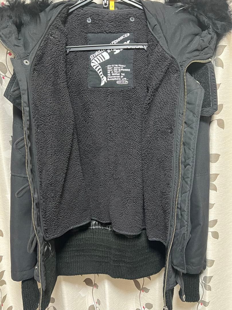 SLY N3-B ラクーンファー　モッズコート ミリタリー　ブラック