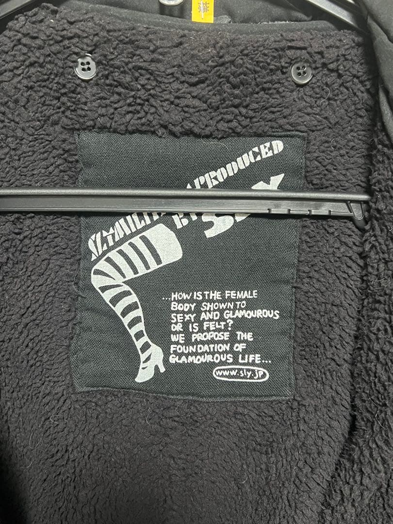 SLY N3-B ラクーンファー　モッズコート ミリタリー　ブラック