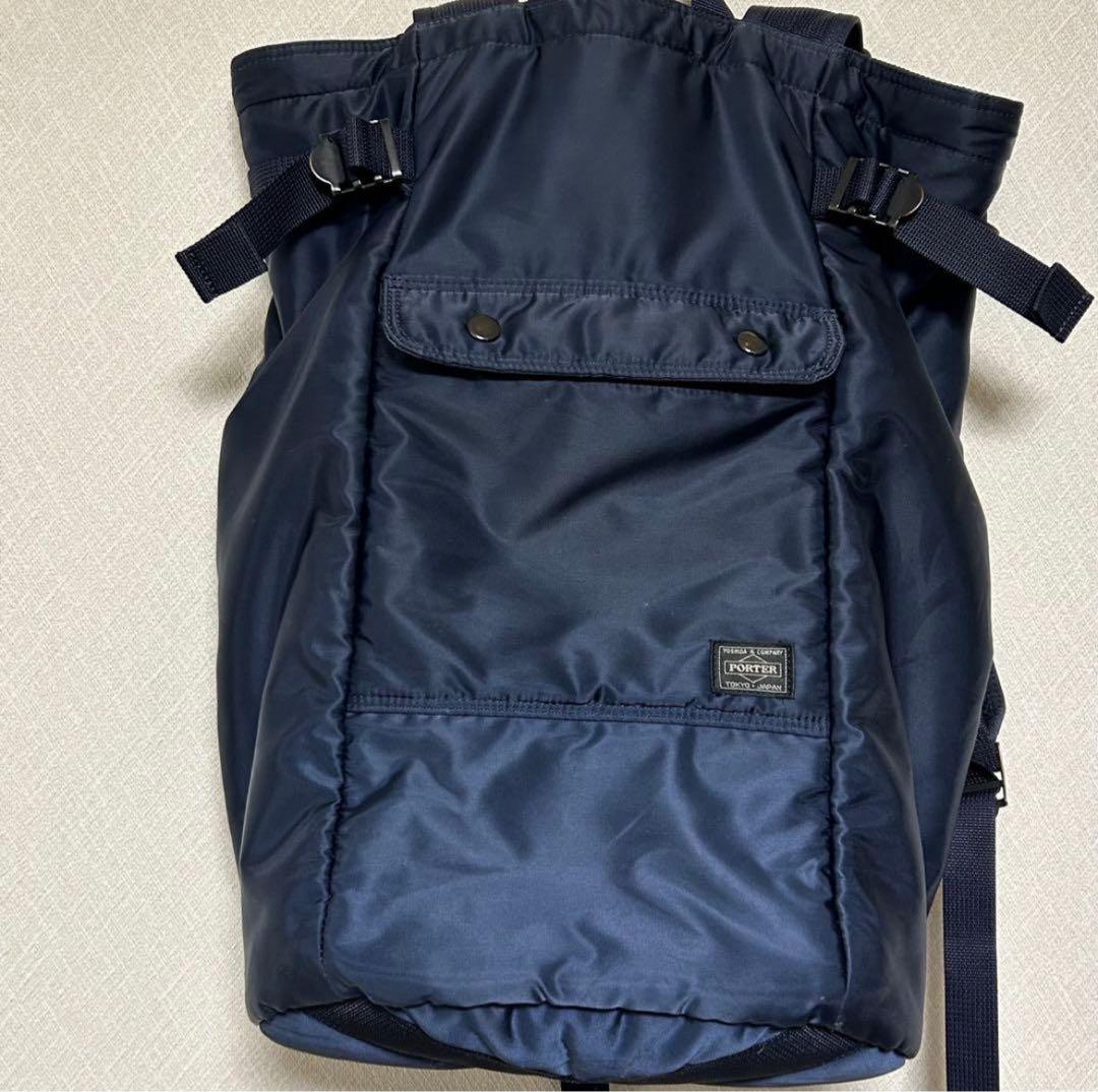 PORTER　菊池亜希子　ポッケサック　バックパック　リュック　ネイビー　紺色