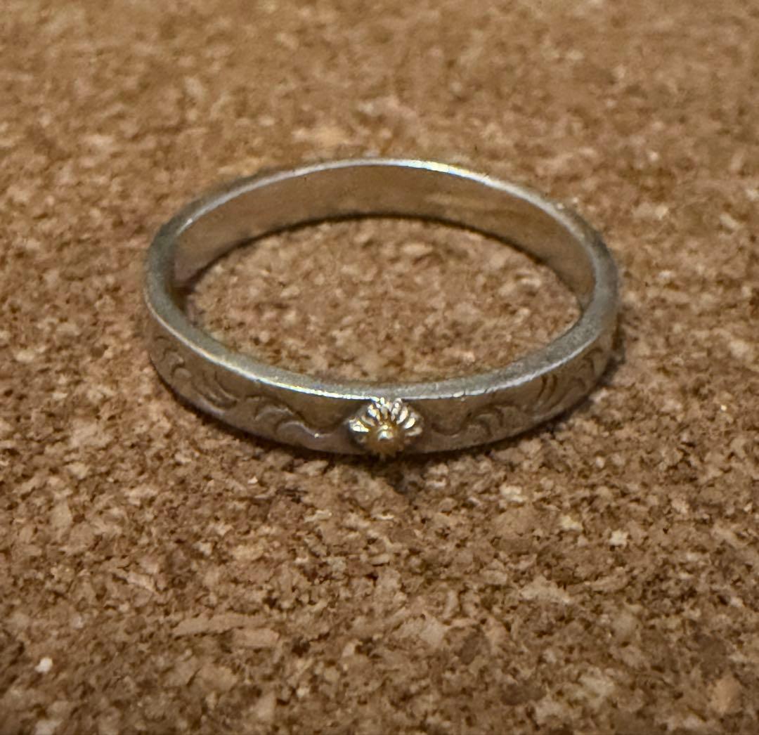 アリゾナフリーダム リング 太陽神 K18 SILVER 16号