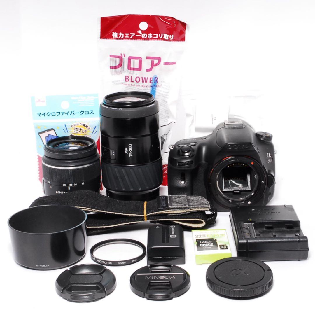 ◆ショット数少なめ◆すぐ使える◆SONY α58◆超望遠Wレンズ◆一眼レフカメラ