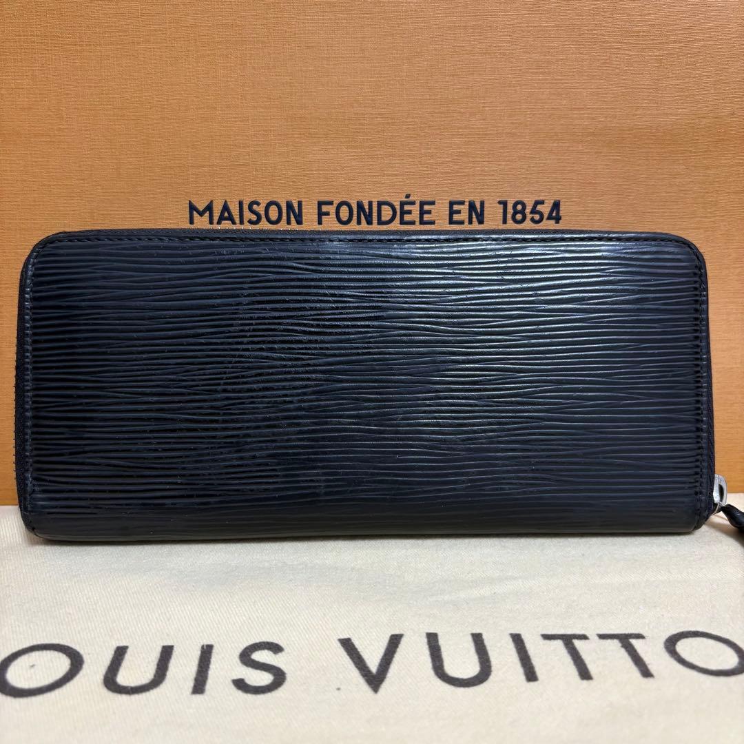 【美品】ルイヴィトン エピ ポルトフォイユクレマンス ラウンドファスナー 長財布