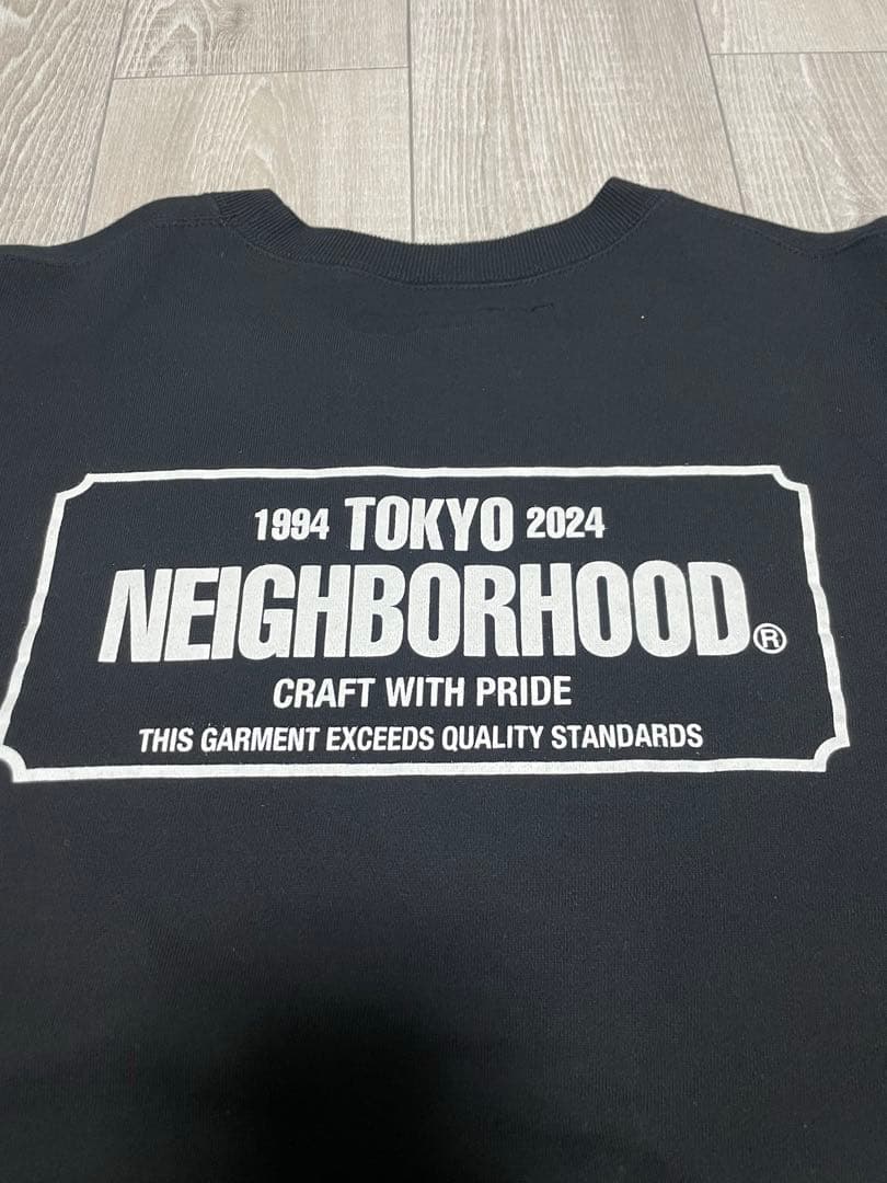 【未使用に近い】2024SS NEIGHBORHOOD ロゴ　スウェット　L