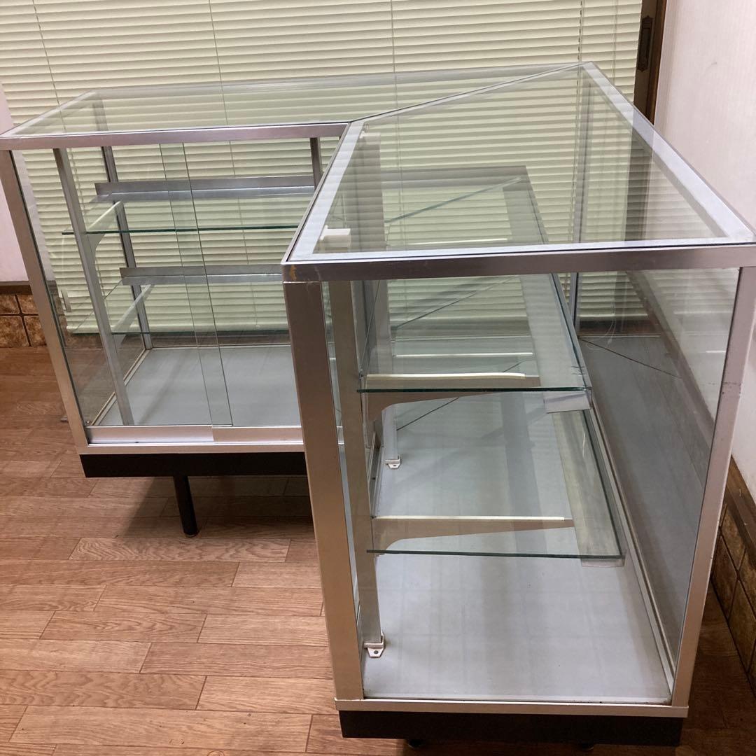 カウンターショーケース ガラスケース Ｌ字型良品 106×106×92×45cm