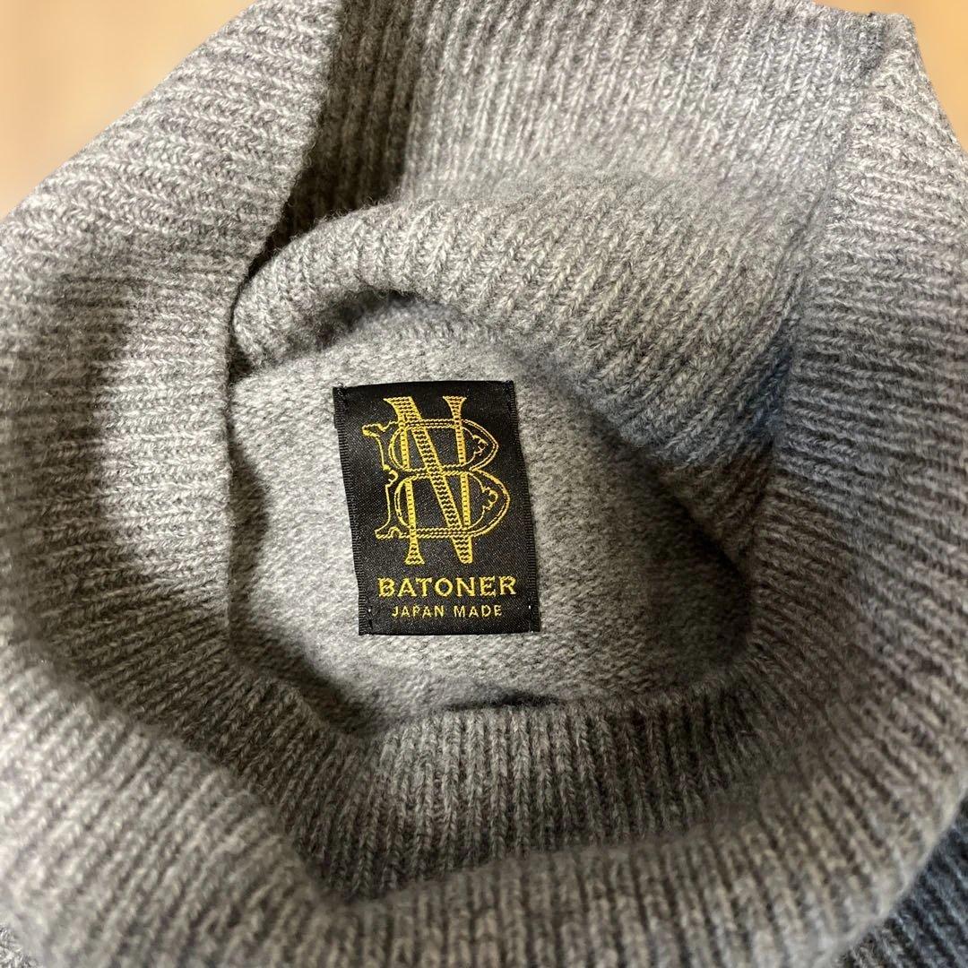 美品BATONER タートルネックセーター サイズ3 グレー