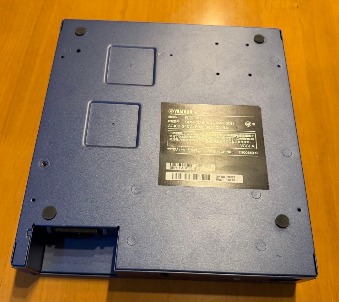 YAMAHA RTX1210 有線LANルーター 最新FW 初期化済み